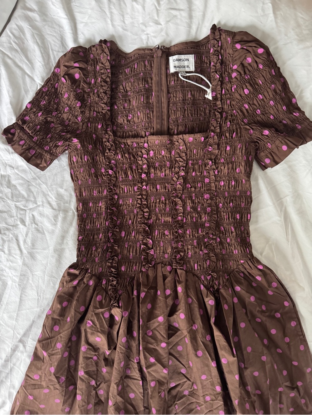 Damson Madder Raphaela 100% cotton Midi Dress - Picture 6 of 12